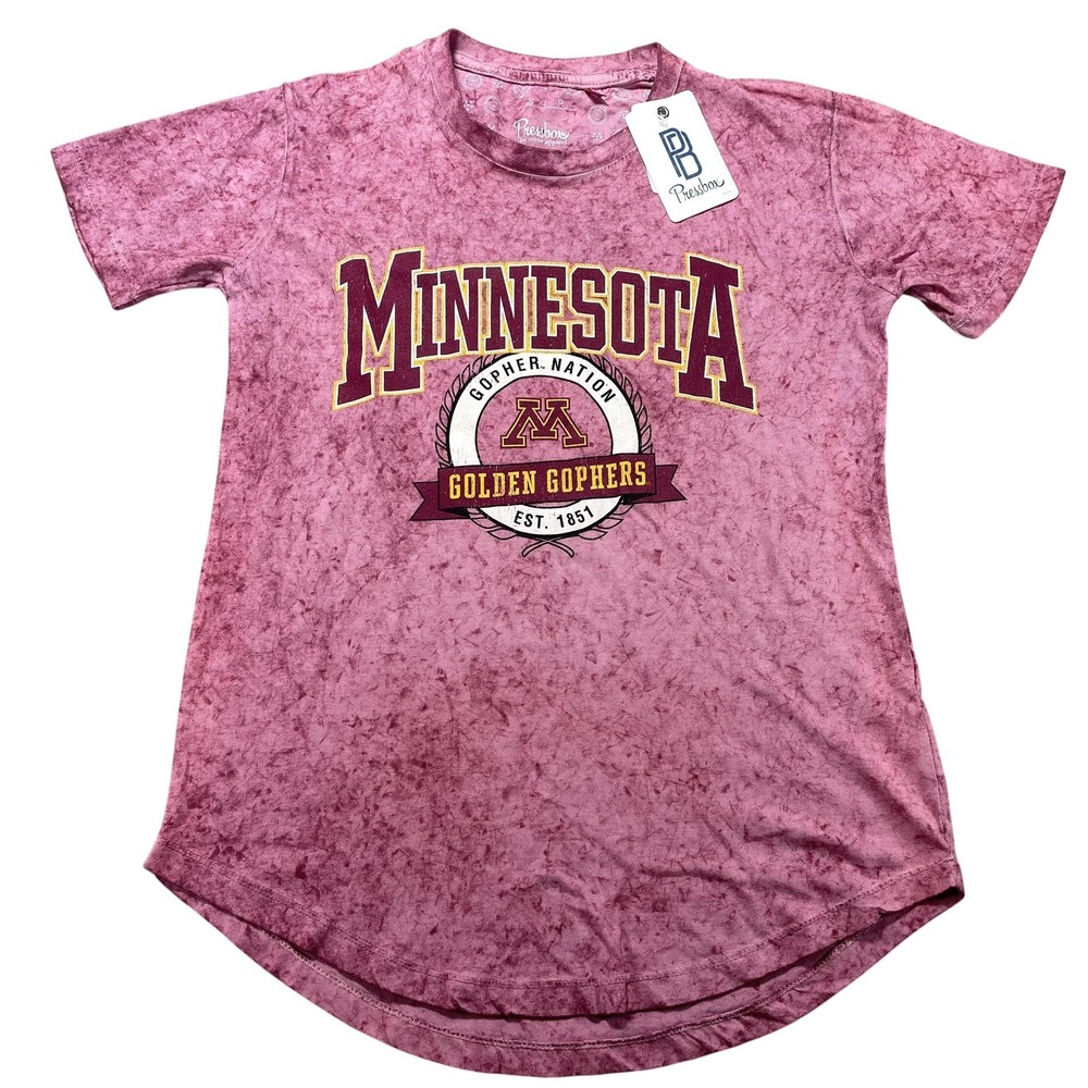 Minnesota Golden Gophers Shirt Womens Small Red NCAA College Pressbox Burnout